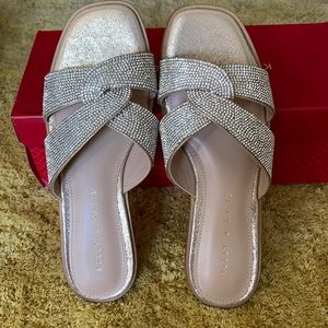 Kelly & Katie gold shimmer sandal